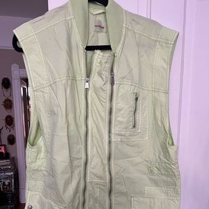 Free People Neon Green Zippered Jumpsuit